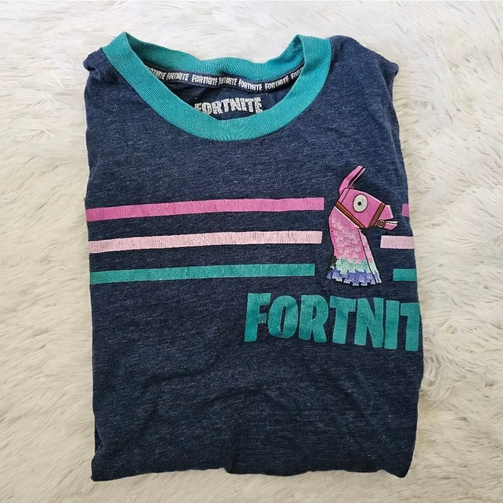 Boy's Fortnite Llama Short Sleeve Tshirt Size 10/12